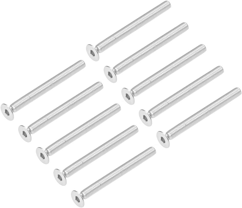 M4x40mm Flat Head Machine Screws Inner Hex Screw 304 Stainless Steel Fasteners Bolts 20Pcs