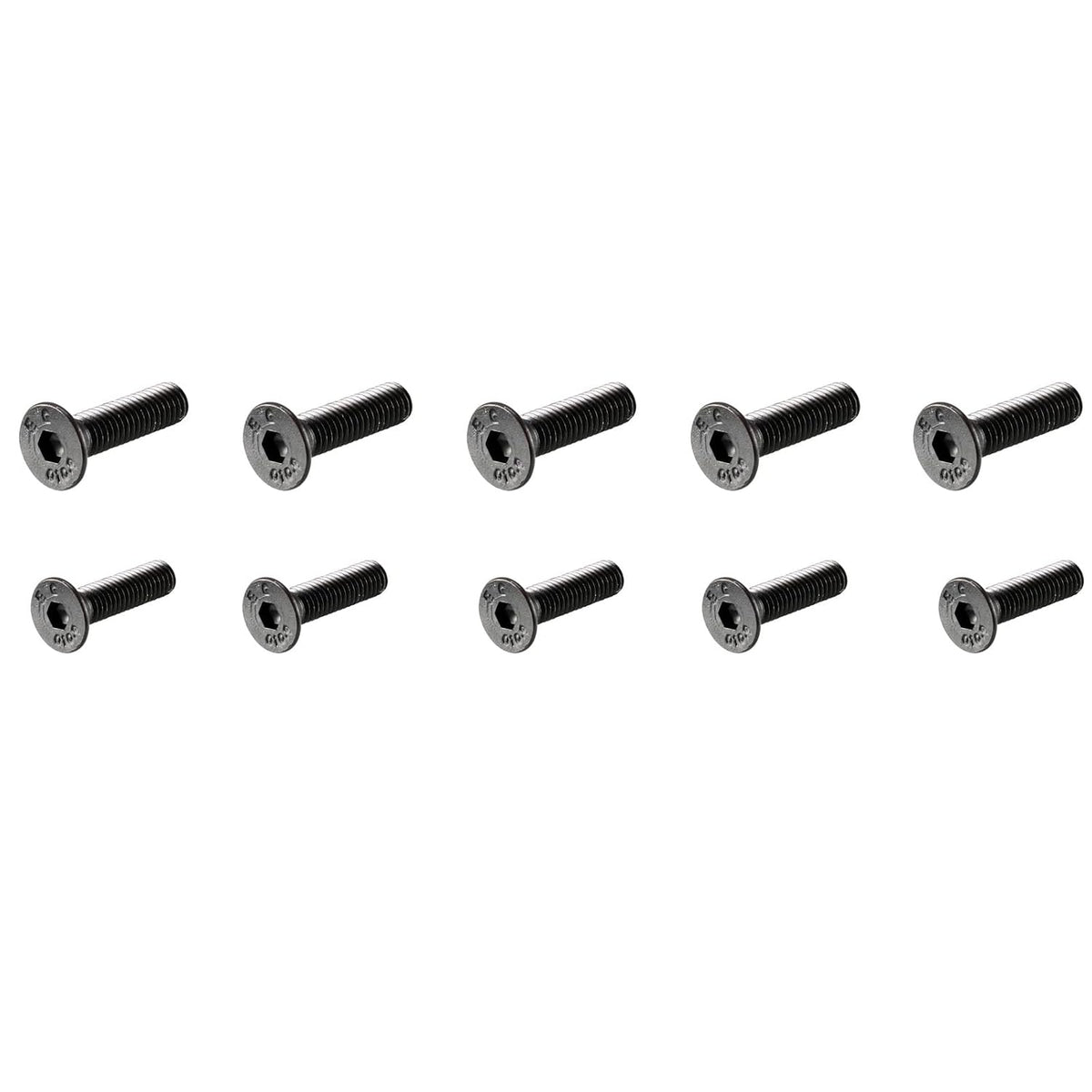 Countersunk Head Hex Socket Screws, M3x6mm and M3x12mm 10.9 Carbon Steel Black 100pcs