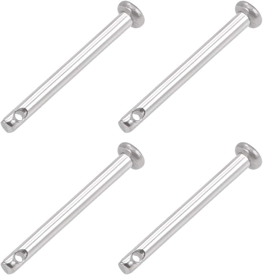 Single Hole Clevis Pins - 3mm X 30mm Flat Head 304 Stainless Steel Link Hinge Pin 4Pcs