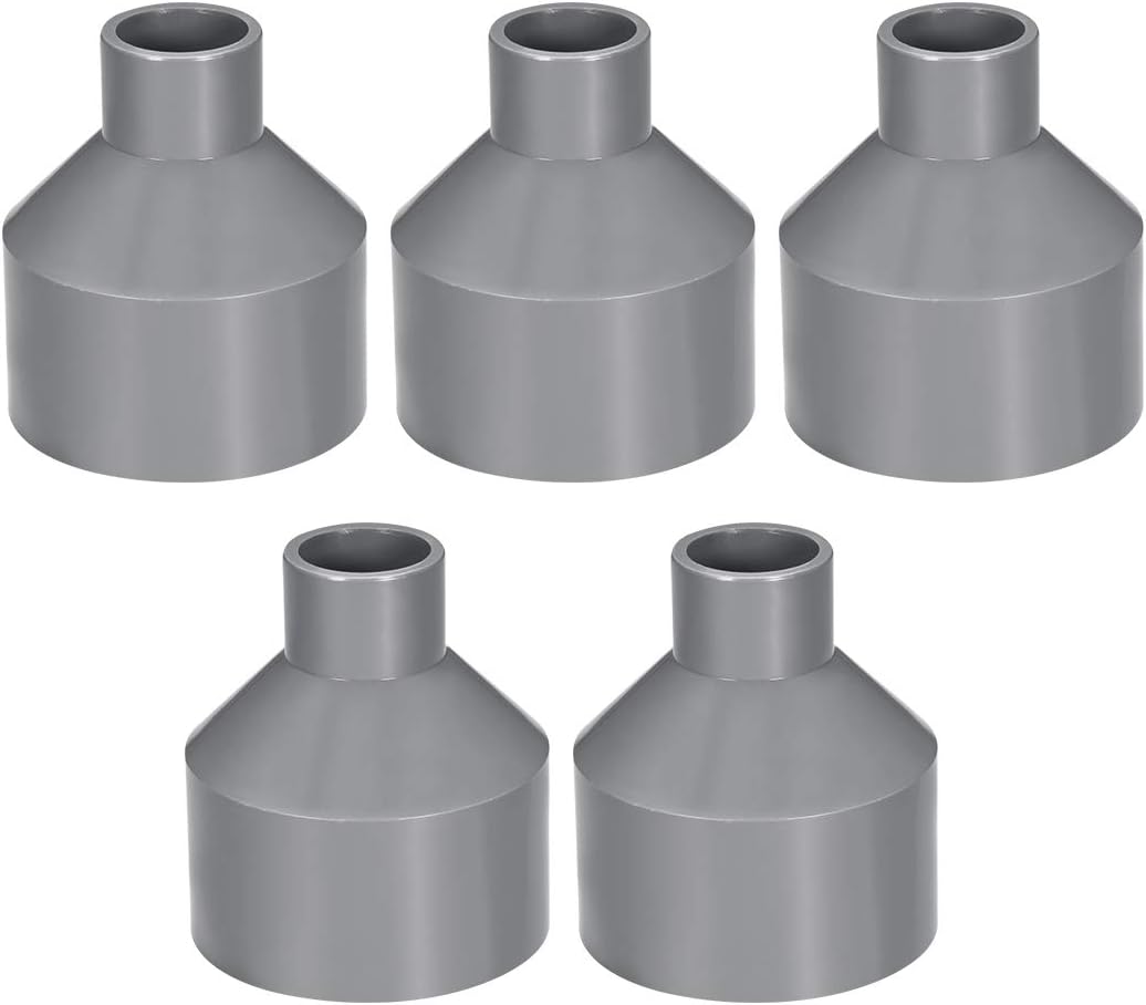 PVC DWV Reducing Coupling Schedule 40 Gray 25mm x 63mm Socket 5pcs