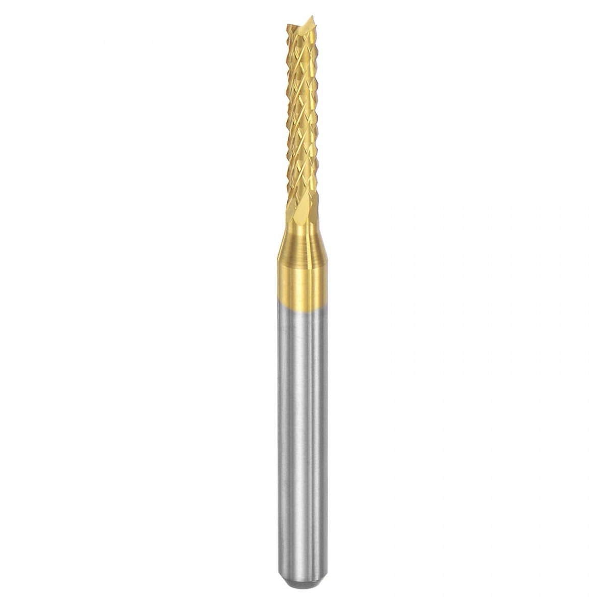End Mill CNC Router Bits, 1/8" 3.175mm Shank 2mm x 12mm Titanium Coated Tungsten Carbide Engraving Milling Cutter for PCB Plastic Fiber Wood