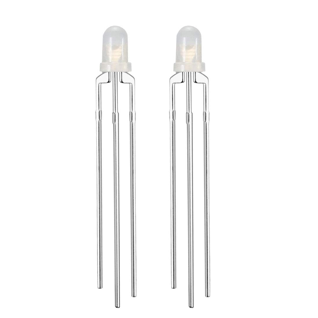 100pcs 3mm Red Yellow Green Misty Common Cathode LED Diode Light Round 20mA Super Bright Bulb Lighting Lamp Electronic Component Light Emitting Diodes