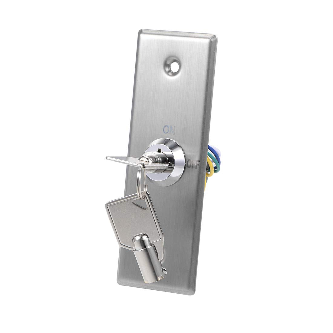 Key Switch Lock On/Off Exit Door Lock Emergency Door Release SPST for Access Control with 2 Keys