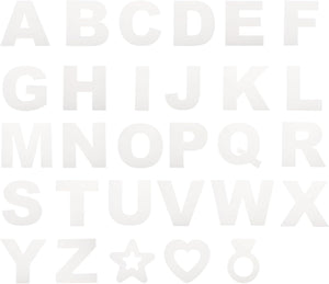 8 Inch Large Letter Stencils Alphabet Stencils, Star Stencil and Heart Stencil with Ring for Fabric Wall Arts Paper Home Decoration