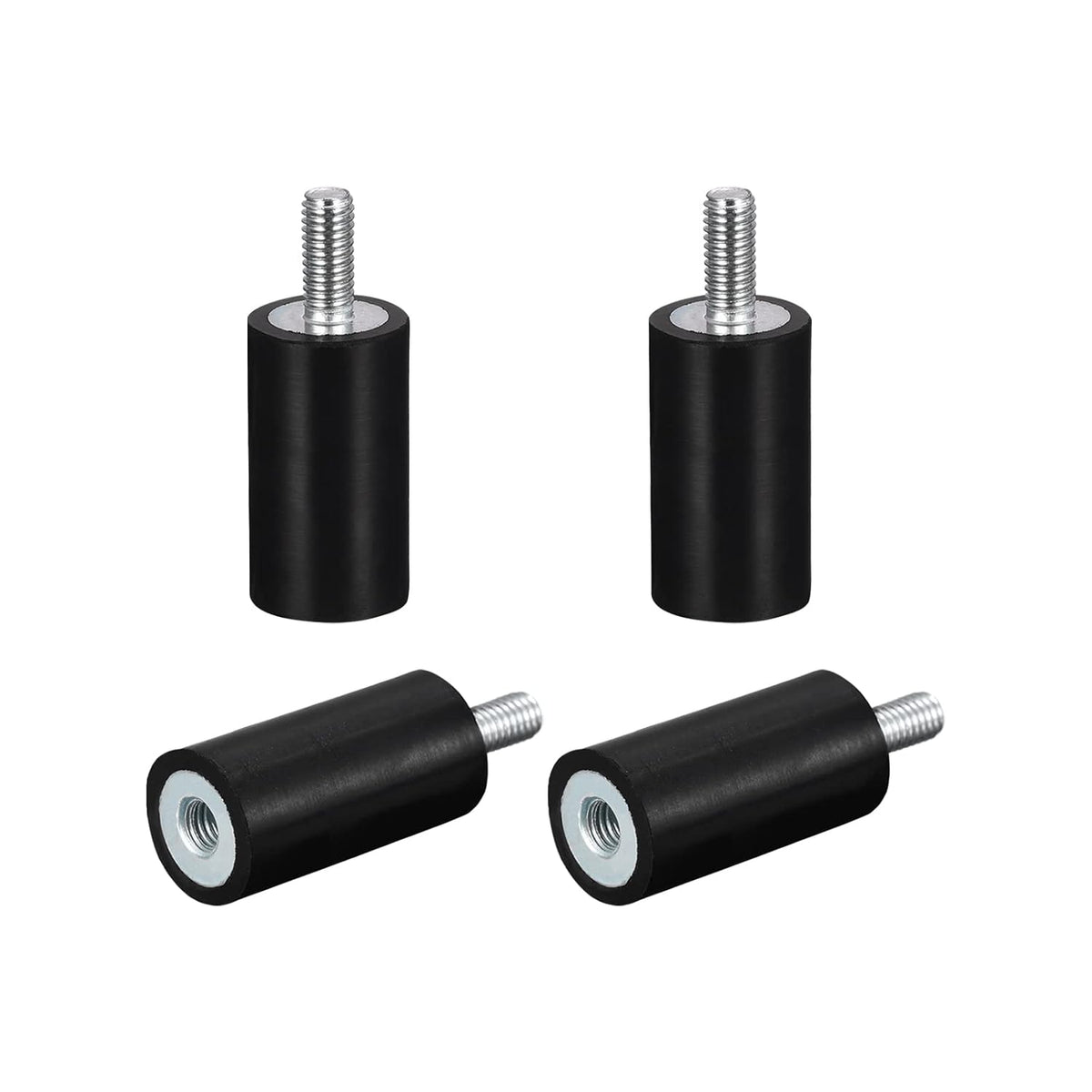 Rubber Mounts 4pcs M5 Male/Female Vibration Isolator Shock Absorber, for Garage Motor Air Compressor Car Boat Bobbins, D15mmxH30mm