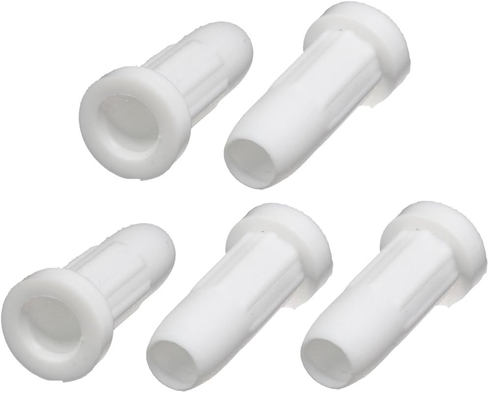 5pcs 33mmx16mm Caster Stem Socket Sleeve Inserts Caps White