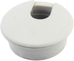 Plastic Office Computer Desk Cable Hole Cover Grommet 34mm Dia Light Gray