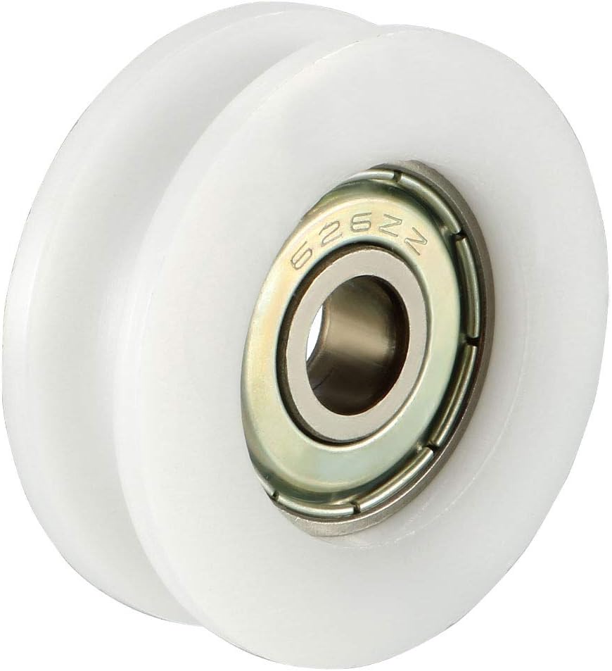 3mm Deep Metal U Groove Guide Bearing Pulley Rail Ball Wheel 6x30x10mm