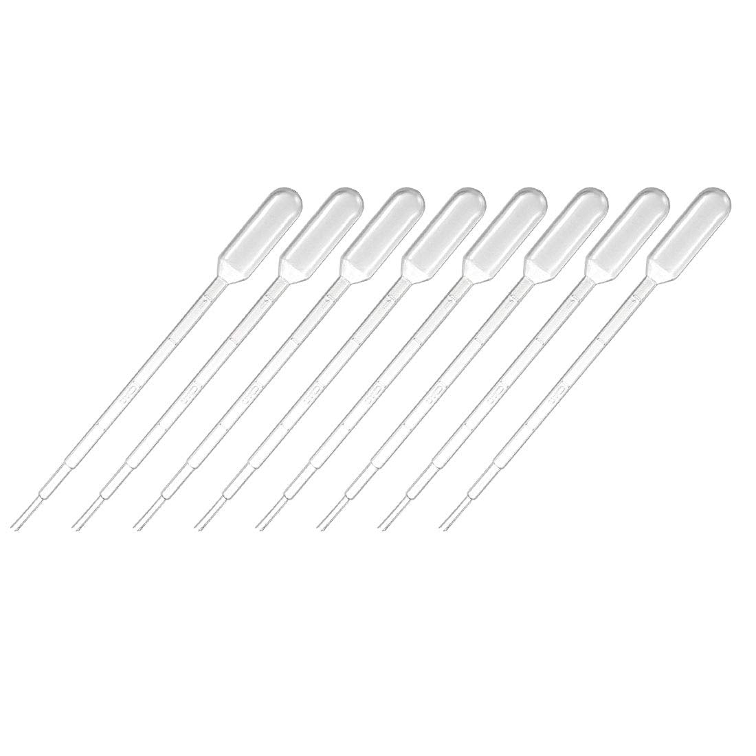 30 Pcs Plastic Disposable Pipettes 1ml, Clear Graduated Transfer Pipettes, 144mm Length, Liquid Dropper for Lab