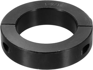 Double Split Shaft Collar for 1-11/16" Shaft, Two-Piece Clamping Collar, 2-3/4" OD, 11/16" Width, Black Oxide Steel Lock Collar Clamp, Set Screw Style
