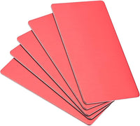 Blank Metal Business Card 100x50x1mm Anodized Aluminum Plate for DIY Laser Printing Red 5 Pcs