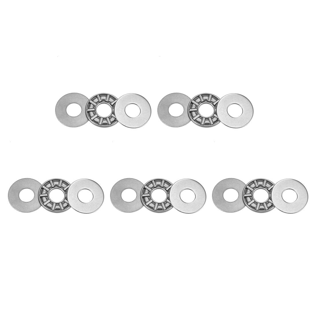 AXK0821 Thrust Needle Roller Bearings with Washers 8mm Bore 21mm OD 2mm Width 5pcs