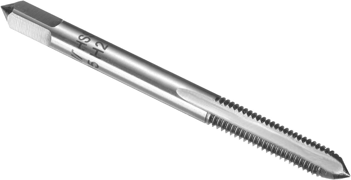 Hand Plug Tap M5 x 0.8 H2 Metric Left Hand Thread Plug Style Taps Straight Flute Screw Tapping Threading Tool High Speed Steel HSS6542