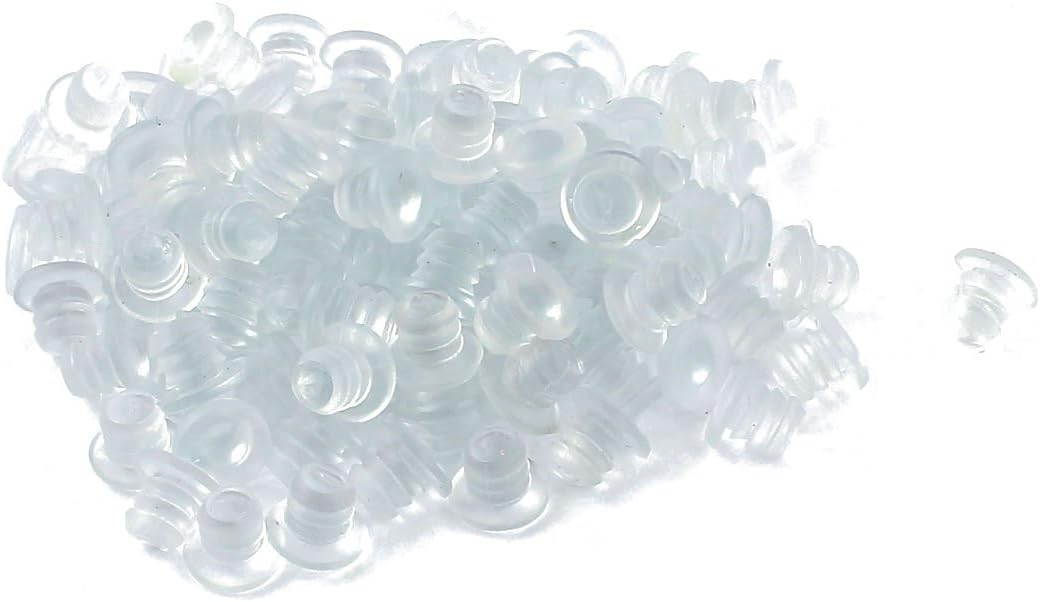 Plastic Blanking End Cap 5mm Dia Tubing Tube Insert 100Pcs Clear