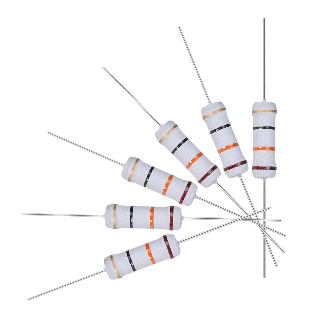 30Pcs 13 Ohm Resistor, 2W 5% Tolerance Metal Oxide Film Resistors, Axial Lead, Flame Proof for DIY Electronic Projects and Experiments