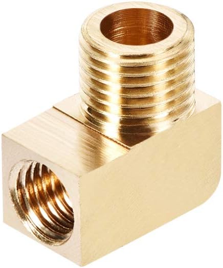 Brass Pipe Fitting 90 Degree Barstock Street Elbow G1/4 Male X M10 Female