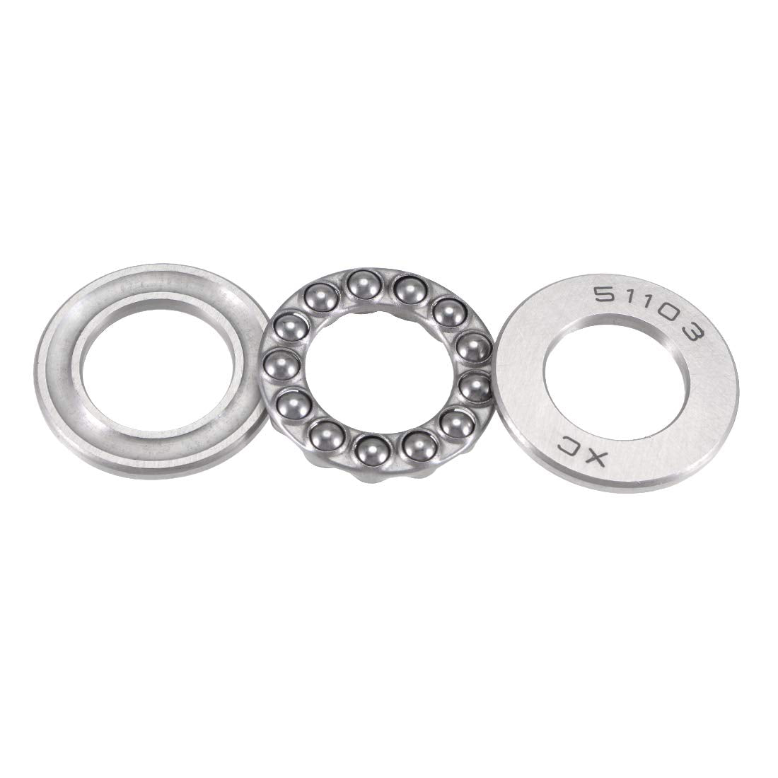 a11062800ux0012 51103 17mm x 30mm x 9mm Single Direction Thrust Ball Bearings, 0.67 Metal