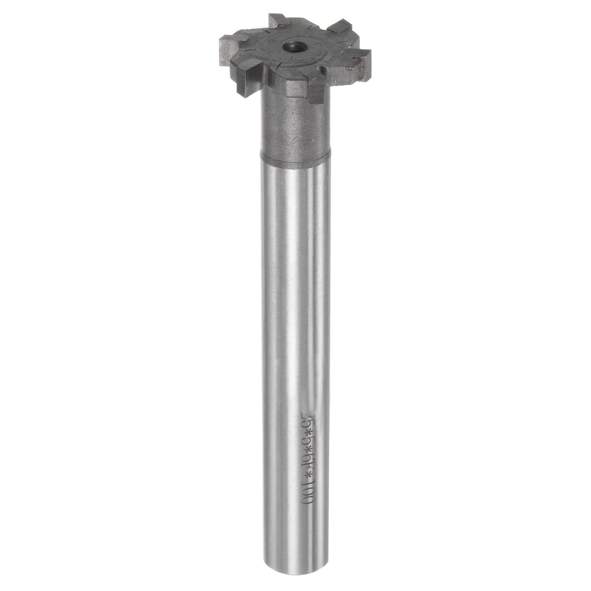 T-Slot Milling Cutters, 5mm Depth 25mm Cutting Dia 12mm Shank Tungsten Carbide Tip 6 Flutes T Slot End Mill for Stainless Steel Copper Aluminum