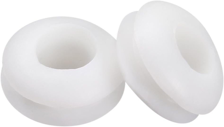 Wire Protector Oil Resistant Armature Rubber Grommet 5mm Inner Dia 100Pcs White