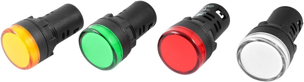 AC 110V LED Indicator Pilot Signal Lamp 22mm 4 Pcs Four Color Light