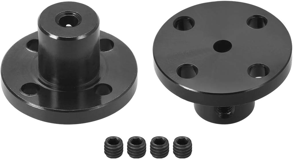 3mm Inner Dia H13*D10 Rigid Flange Coupling Motor Guide Shaft Coupler Motor Connector Black 2 PCS for DIY Parts