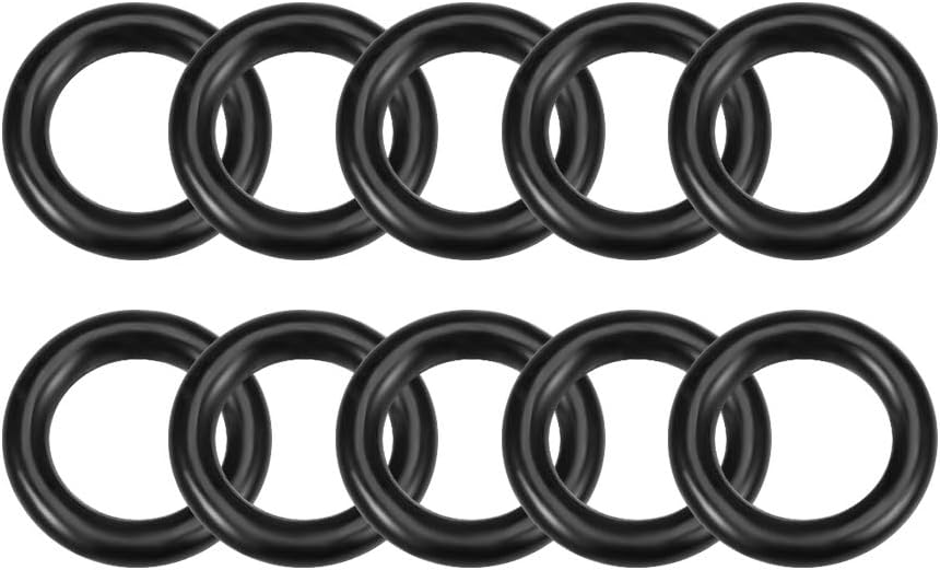 Nitrile Rubber O-Rings 8mm OD 5mm ID 1.5mm Width, Metric Nitrile Rubber Sealing Gasket for Automotive Machine Plumbing, Pack of 10