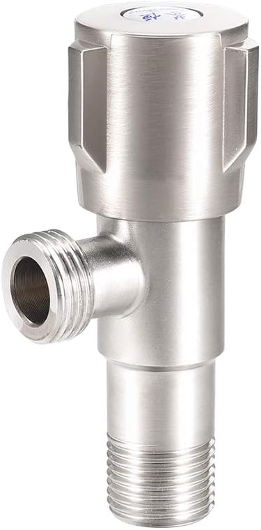 Angle Valve Water Stop Valve, G1/2 Male Thread, 2 Ways Rotary 304 Stainless Steel