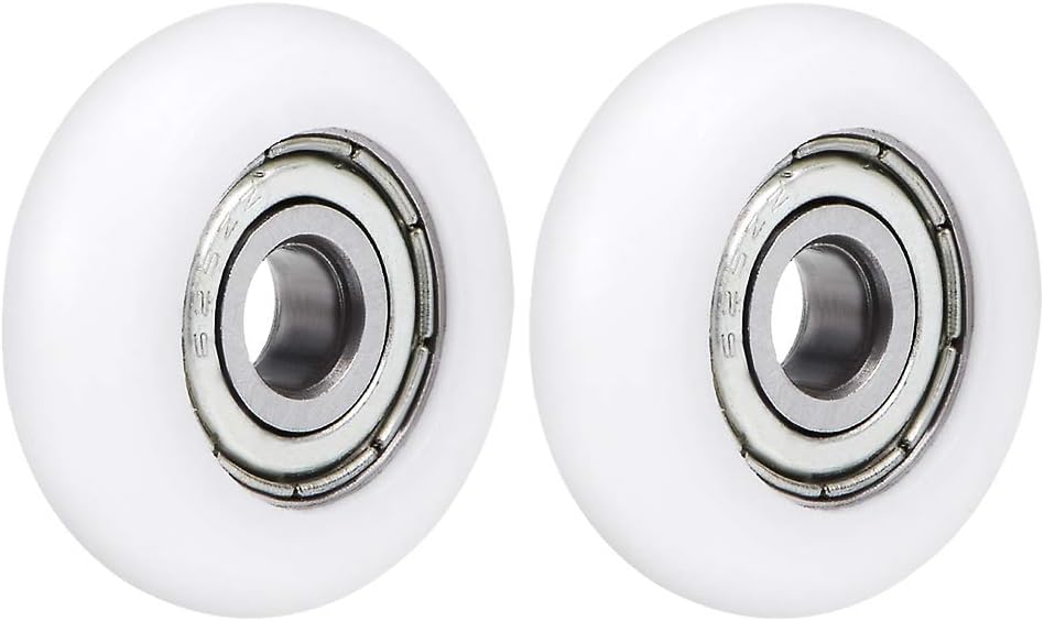 625ZZ Plastic Coated Ball Bearing 5x23x7mm for Door Windows Furniture Pulley 2pcs