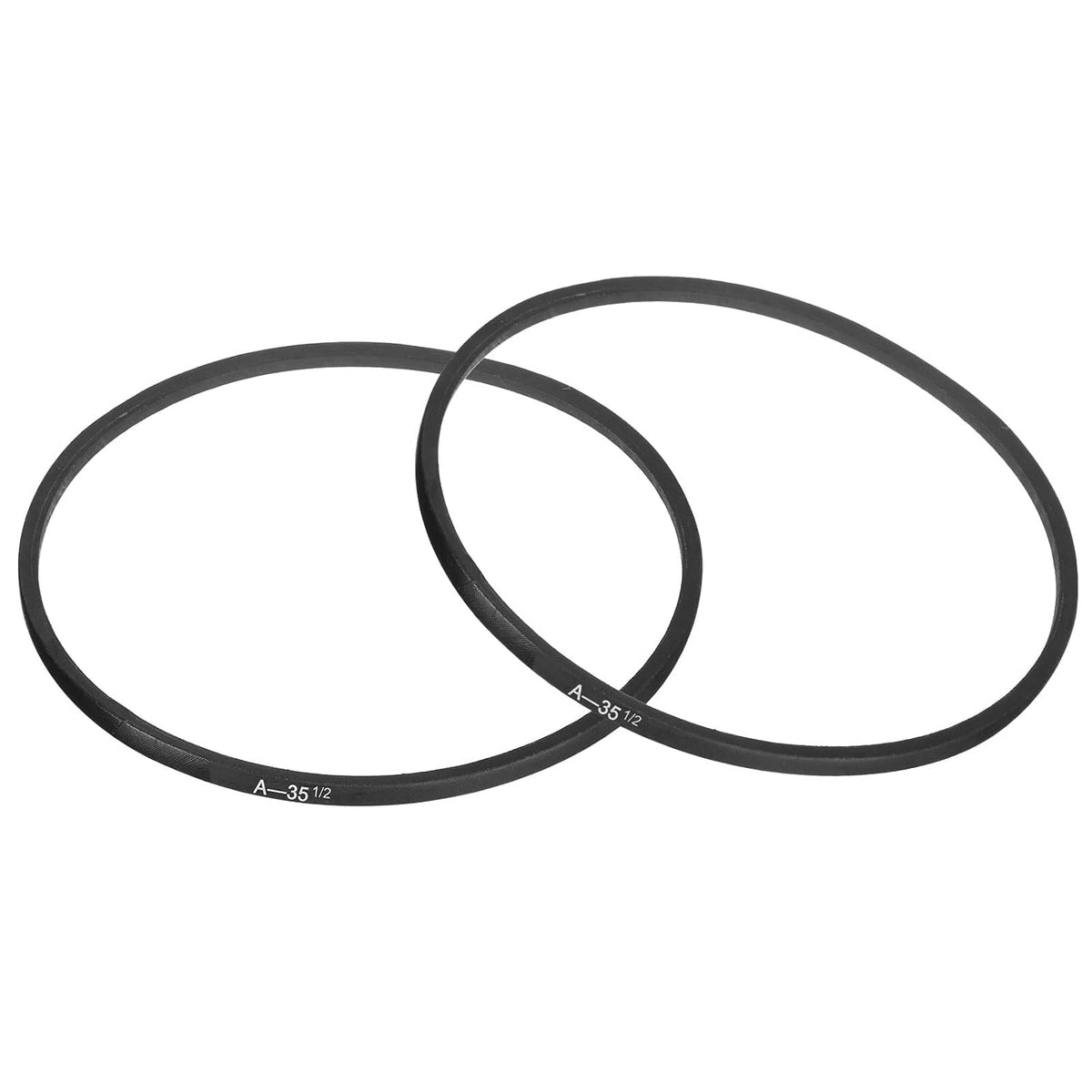 2pcs A35 1/2 Wrapped Rubber Belt, A-Section V Belt 37.4" Outside Circumference x 0.51" Width x 0.32" Thick, Industrial Power Transmission Belt
