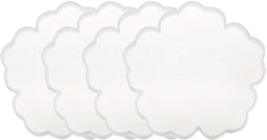 4pcs Flower Coaster Molds for Epoxy Resin Small Floral Silicone Epoxy Resin Coaster Molds for Making DIY Craft Project, Candle Holder, Home Decor, White