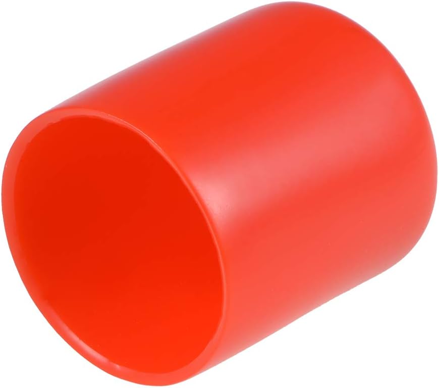 10pcs Rubber End Caps 30mm ID Vinyl Round End Cap Cover Screw Thread Protectors Red
