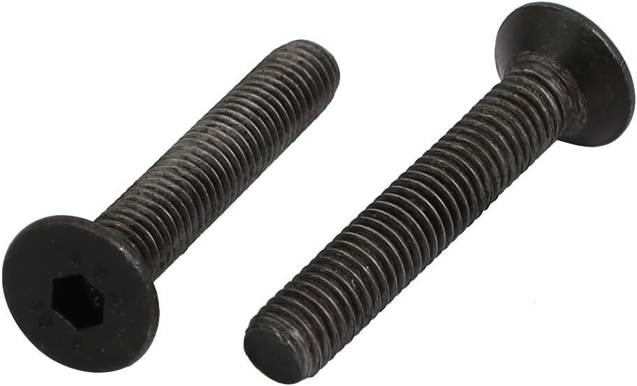 2pcs M5x30mm Flat Countersunk Head Hex Socket Left Hand Thread Bolt DIN7991