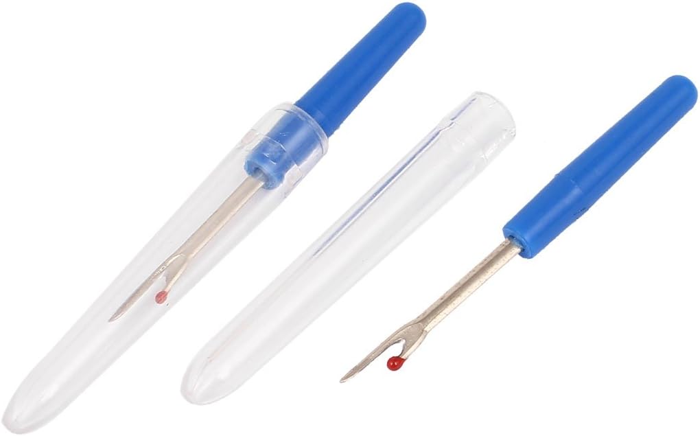 LinkMejor Plastic Handle Sewing Stitch Thread Unpicker Seam Ripper 2Pcs Blue
