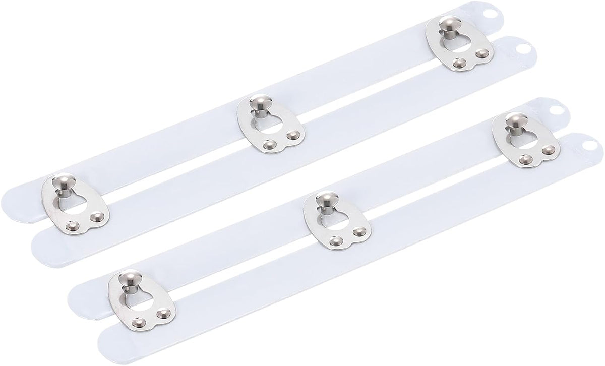 2 Set Corset Busk, 5 Inch White Steel Boning Support with Silver Buttons Spring Steel Corset Busk Corset Boning for Sewing Corset Making Gown Wedding Dress