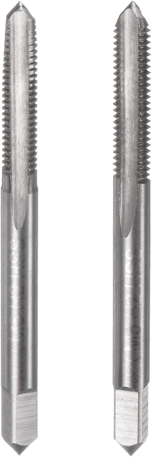 2pcs Metric Hand Tap Set, M5 x 0.8 Taper/Plug Thread Screw Taps, High Speed Steel Hand Threading Tapping Tool Kit