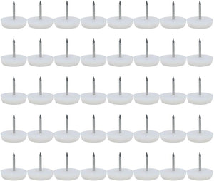 Round Metallic Pin Domed Nails for Furniture 40 Pcs White