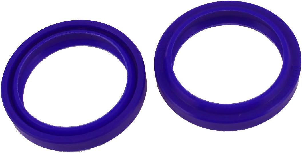 2 Pcs 30mm x 38mm x 5mm Blue PU Dust Resistant Oil Seal Gasket