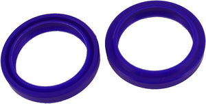 2 Pcs 30mm x 38mm x 5mm Blue PU Dust Resistant Oil Seal Gasket