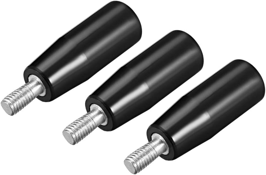 3Pcs Revolving Handwheel Machine Handle M8 Male Threaded Stem 51mm Handle Length f Milling Machine