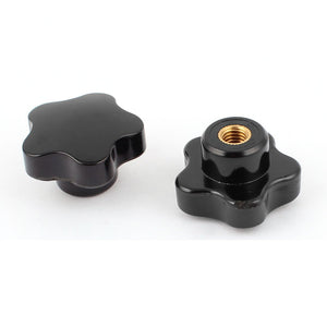 a15012600ux0110 a15012600ux0110 Plastic Star Shape Head Clamping Nuts Knob M8 Female Thread 2pcs Black, Plastic (Pack of 2)