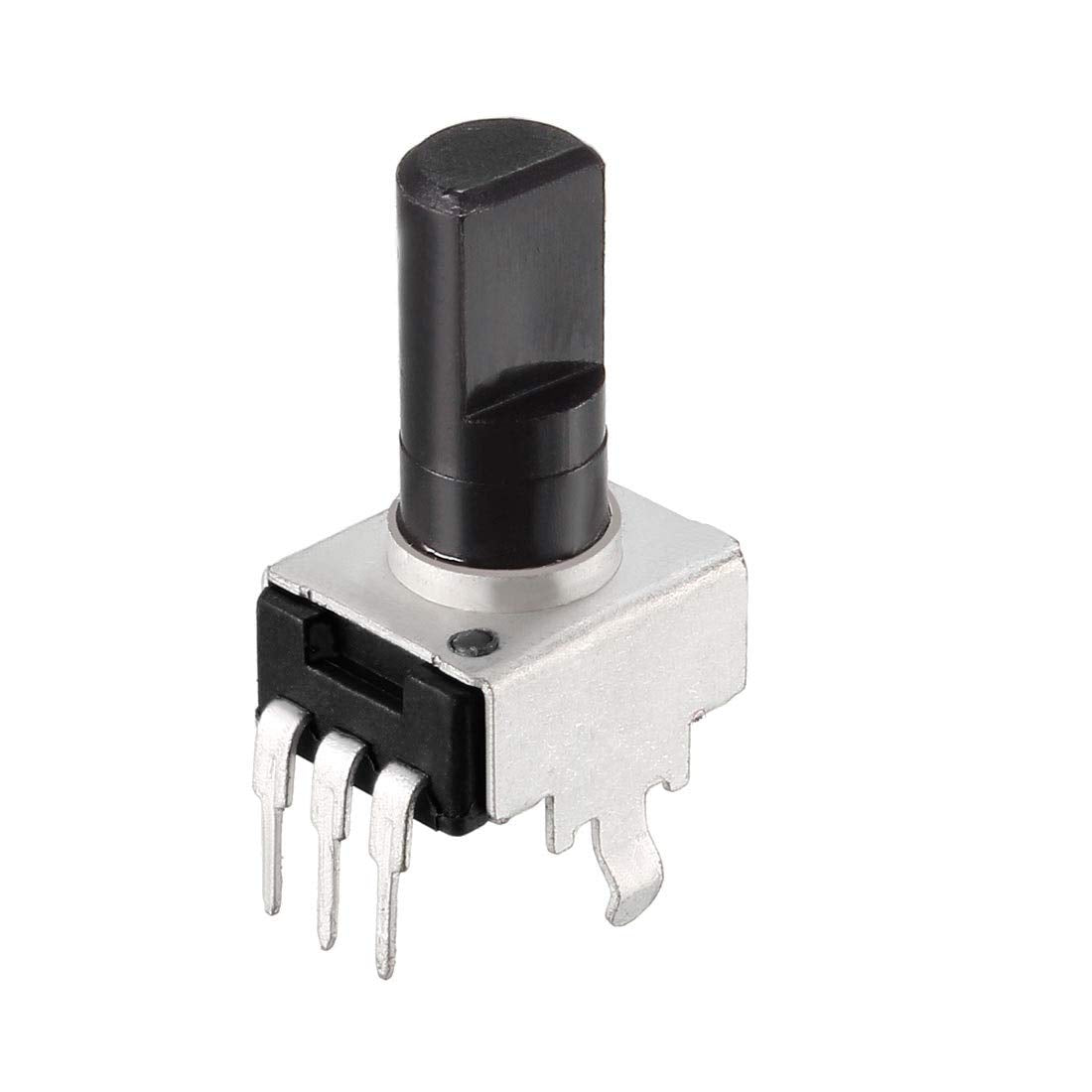 Carbon Film Potentiometer, 5K Ohm Variable Resistors Single Turn Rotary Half Shaft D Type Design 10pcs