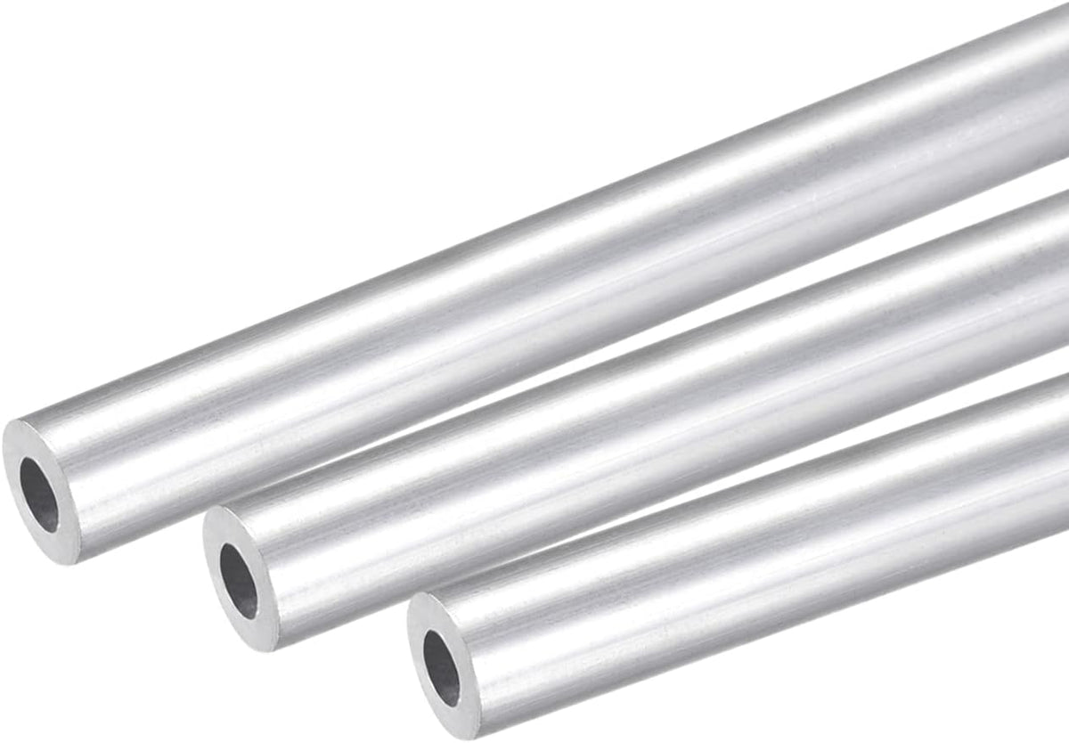 6063 Aluminum Round Tube 4mm OD 2mm Inner Dia 250mm Length Pipe Tubing 3 Pcs