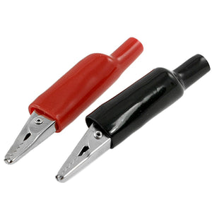 10 Pcs Black Red Soft Insulated Boots Alligator Test Clamp Clips 2.2"