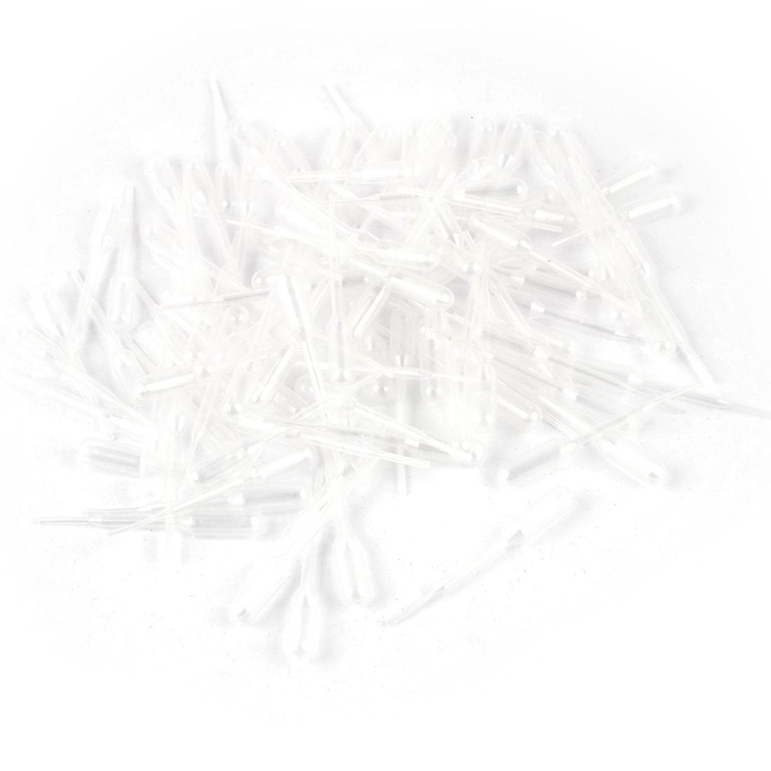 100 Pcs Plastic Disposable Pipettes 0.2ml, Clear Transfer Pasteur Pipettes, 63mm Length, Liquid Dropper for Ear Eye Essential Oils Alcohol Paint Makeup Lab