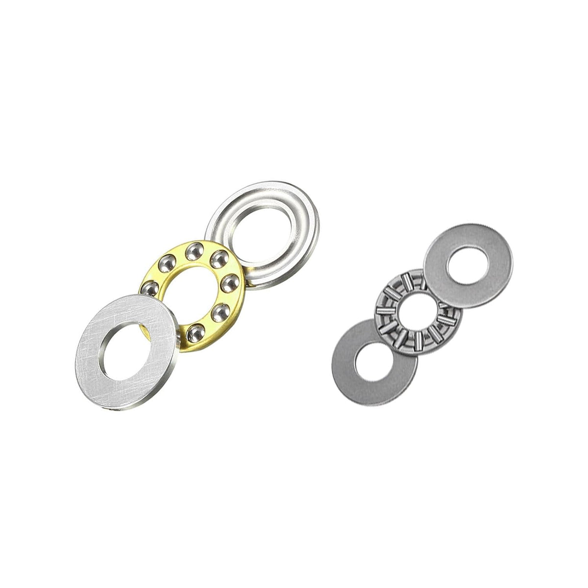 Thrust Ball Bearings 8x16x5mm 4pcs, Thrust Needle Roller Bearings 8x19x2mm 5pcs