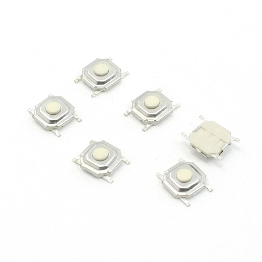 DC 12V 0.2A PCB SMT Surface Mounted Devices Momentary Motion Micro Tactile Switch 5.3x5.3x2mm 6 Pcs