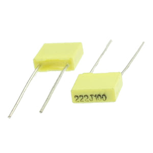 a11101800ux0121 50 x Through Hole Polyester Film Correction Capacitors 100V 2200nf, 0.28" Width, 0.71" Length