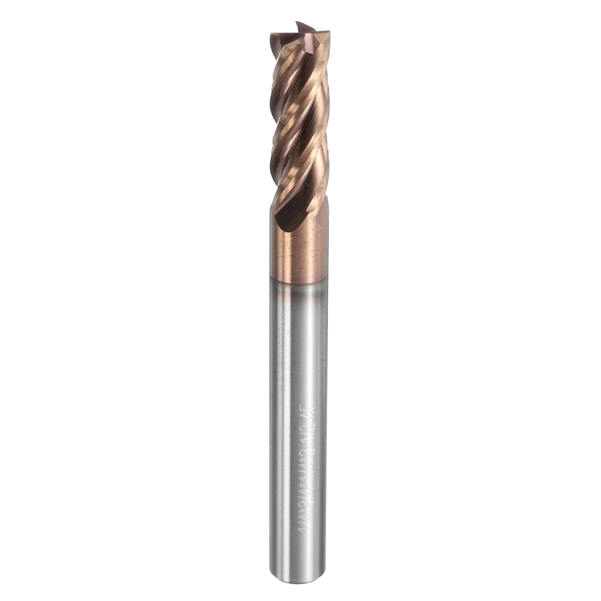 Carbide Square End Mill, 1/4" Dia TiSiN Coated 4 Flutes Milling Bit Cutter, for Hardened Steel Stainless Steel Cast Iron, 1/4" Shank 3/4" Cut Length 2-1/2" Long HRC55