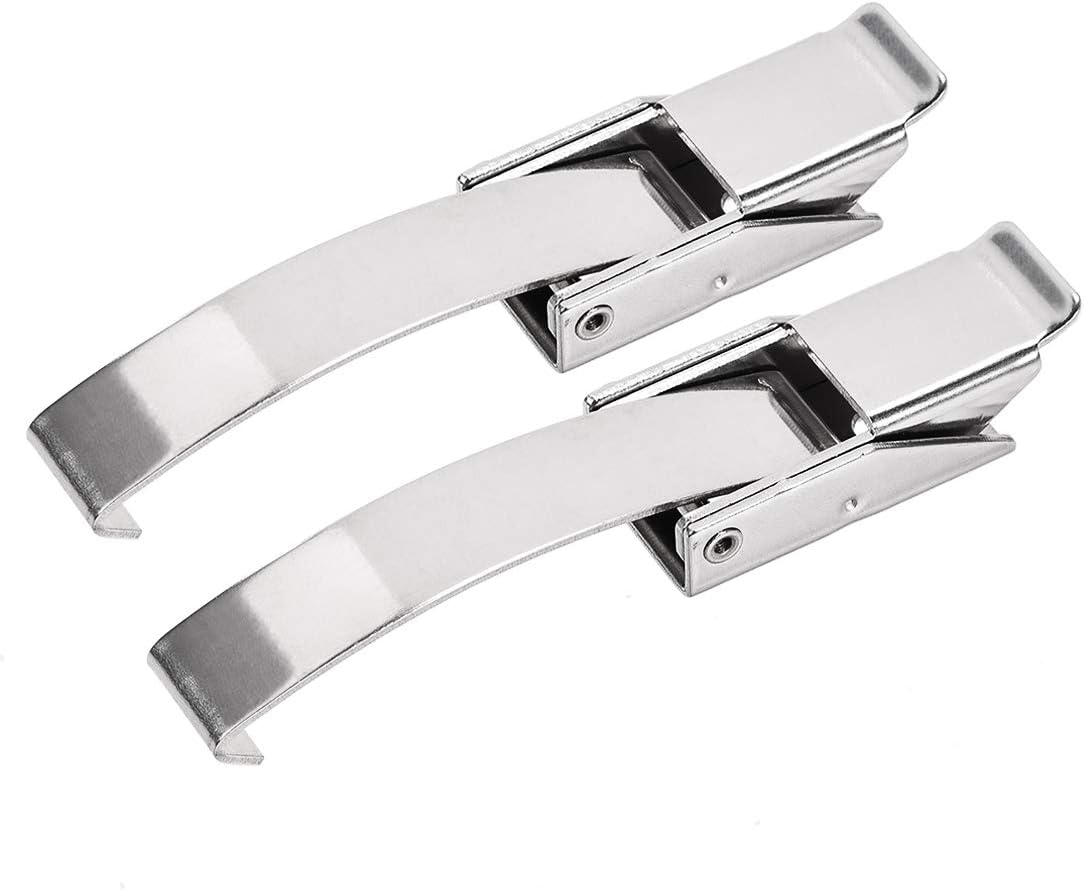 3.92-inch SUS304 Stainless Steel Draw Toggle Latch with Spring-Steel Hook - 2 Pcs