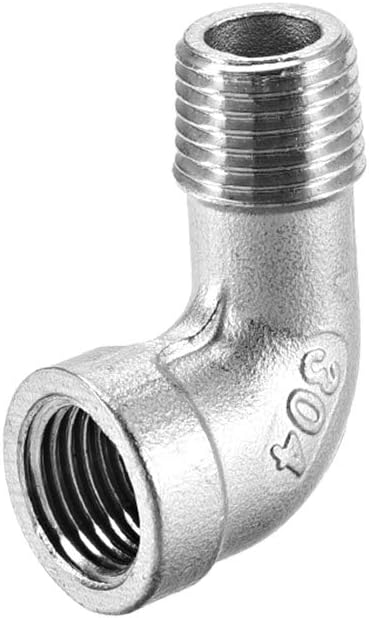 Stainless Steel 304 Cast Pipe Fittings 90 Degree Elbow 1/4 BSPT Female X 1/4 BSPT Male Thread